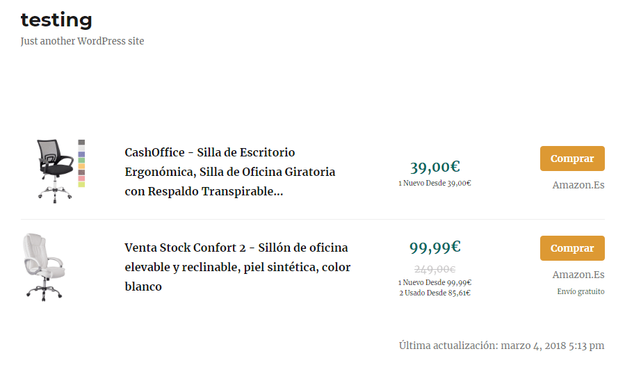 tienda amazon importar productos plugin