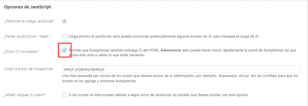 solucionar pagespped insights advertencias