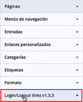 login logout menu wordpress