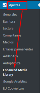 importar y exportar categorías de medios wordpress
