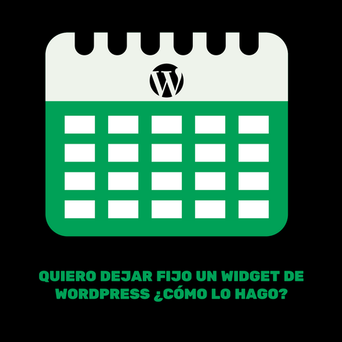 dejar widget fijo en barra lateral wordpress