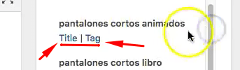 insertar palabras clave en wordpress