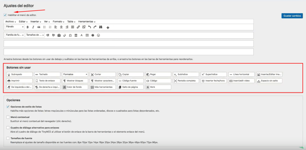 tinymce español. Tutorial editor avanzado
