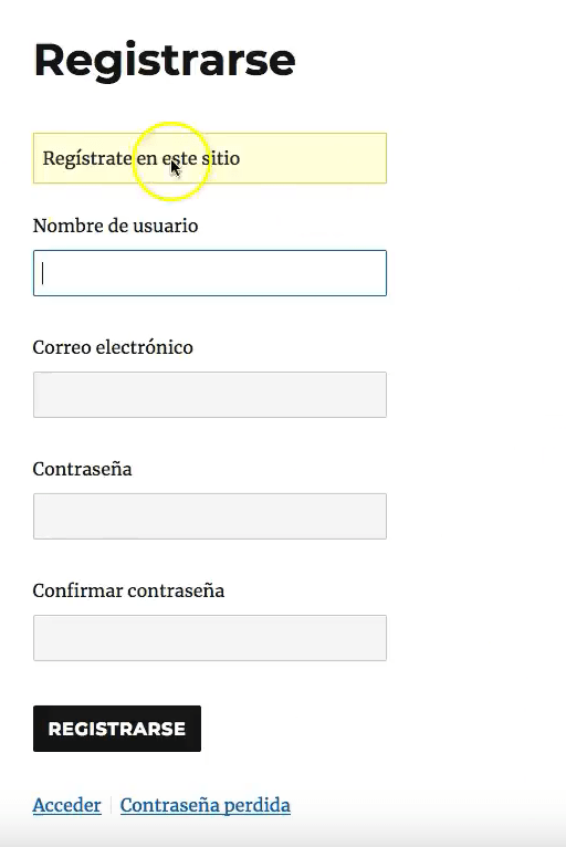 plugin wordpress personalizar formulario de registro, poner formulario de registro en wordpress