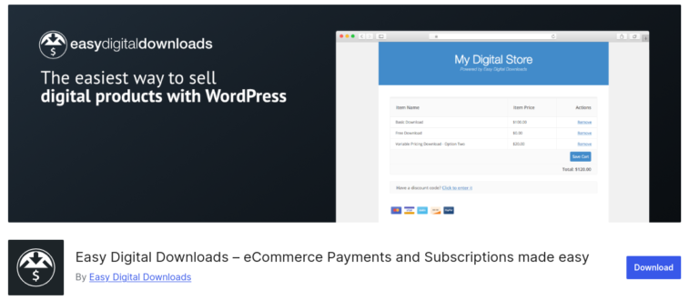 easy digital downloads wordpress plugin