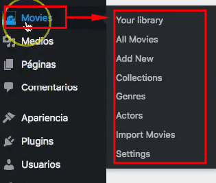 wordpress peliculas online, crear blog de peliculas
