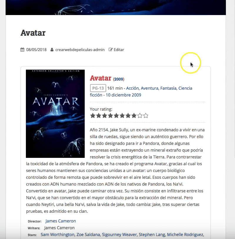 como crear un blog de peliculas con wordpress