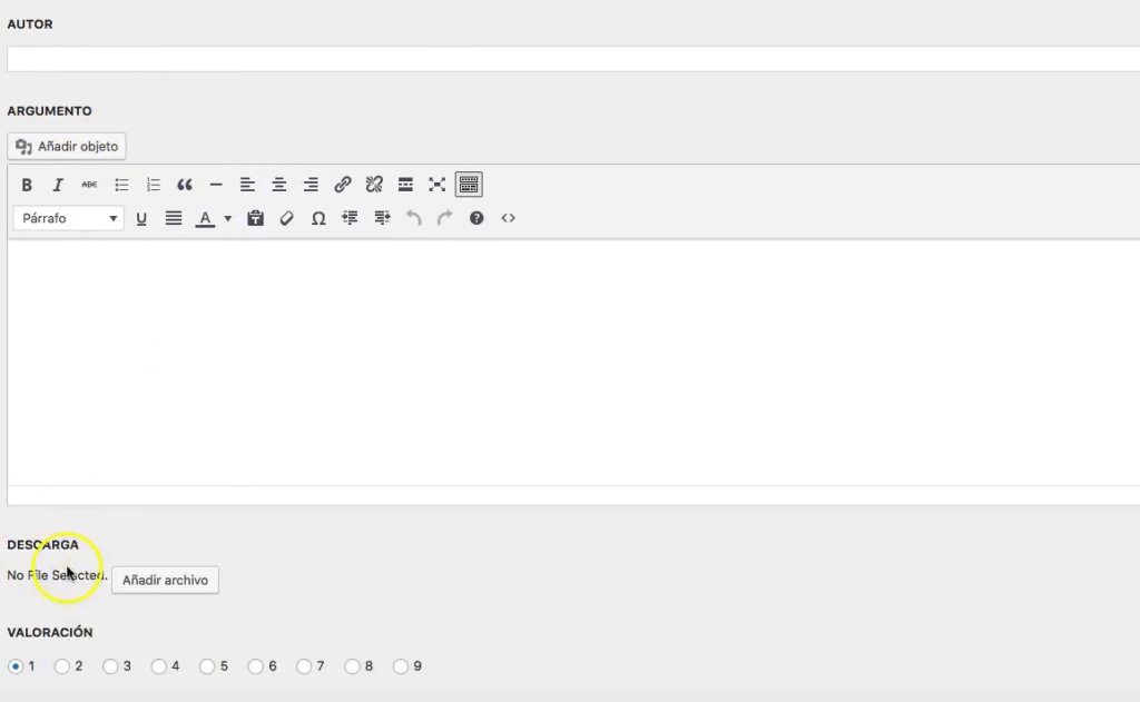 acf crear campos personalizados en wordpress