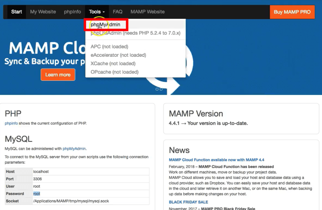 crear base de datos en local wordpress