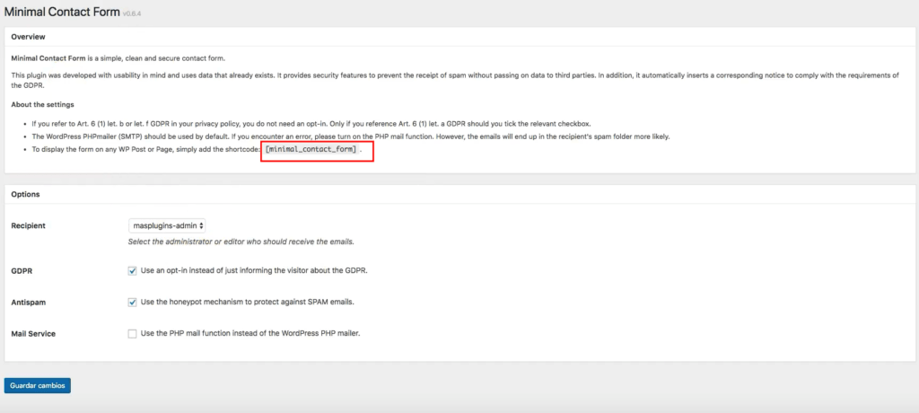 plugin wordpress formulario de contacto