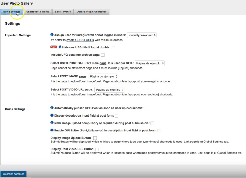 como crear una web de imagenes y videos en wordpress