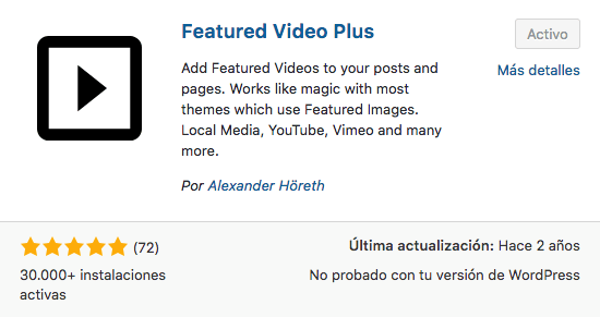 agregar video destacado a las entradas wordpress