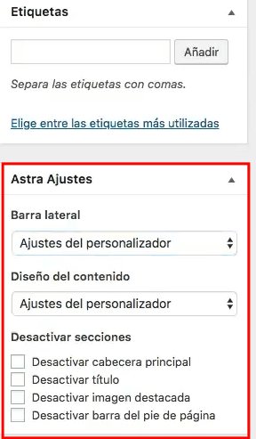 astra theme tutorial es español