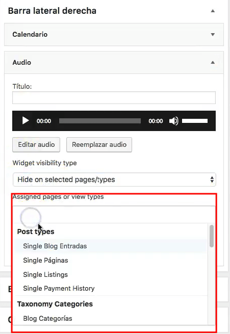 assign widgets tutorial español