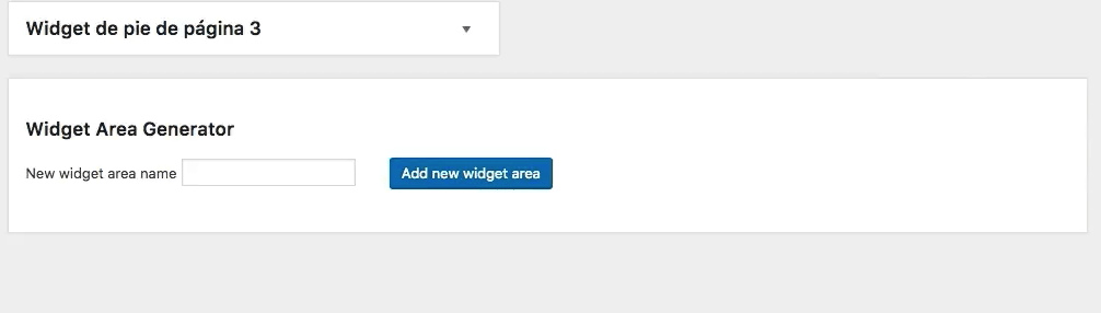 crear una widget area wordpress