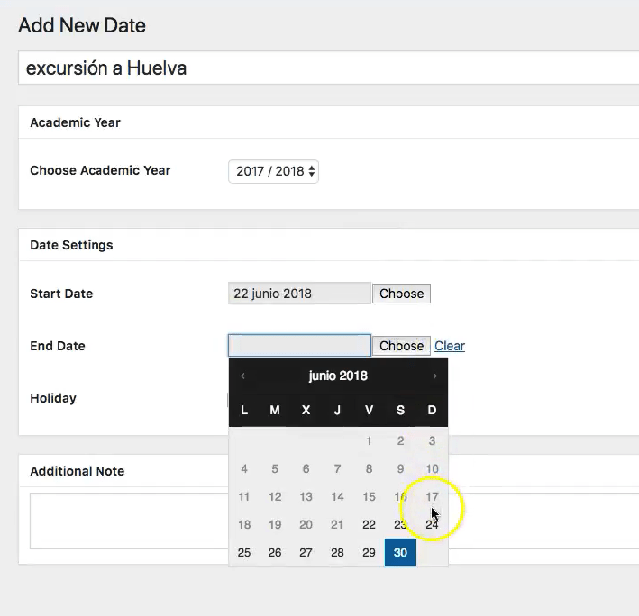 TUTORIAL ESPAÑOL WP School Calendar Lite