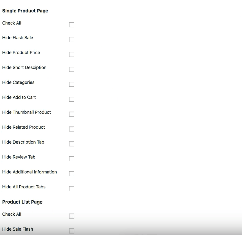 quitar cosas producto woocommerce