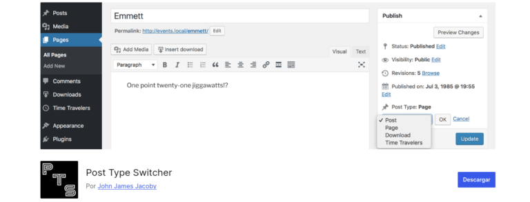 post type switcher wordpress plugin