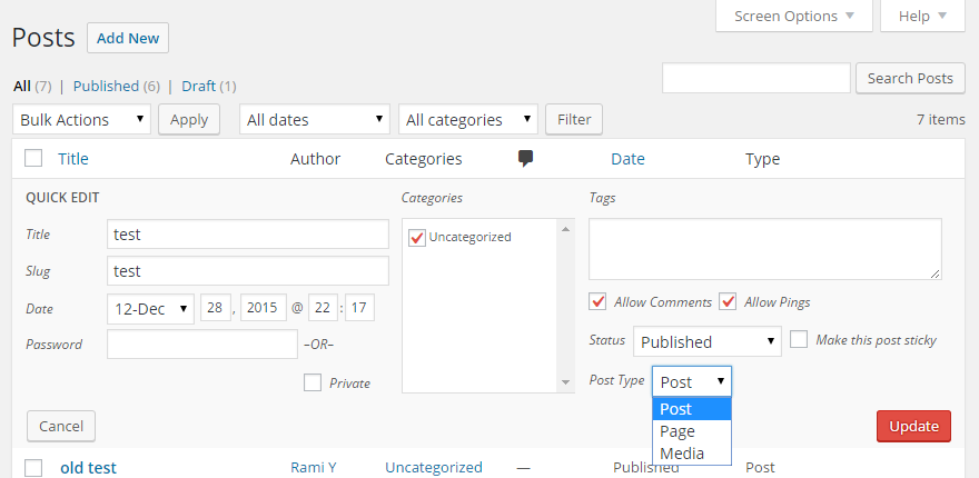 wordpress plugin post type switcher