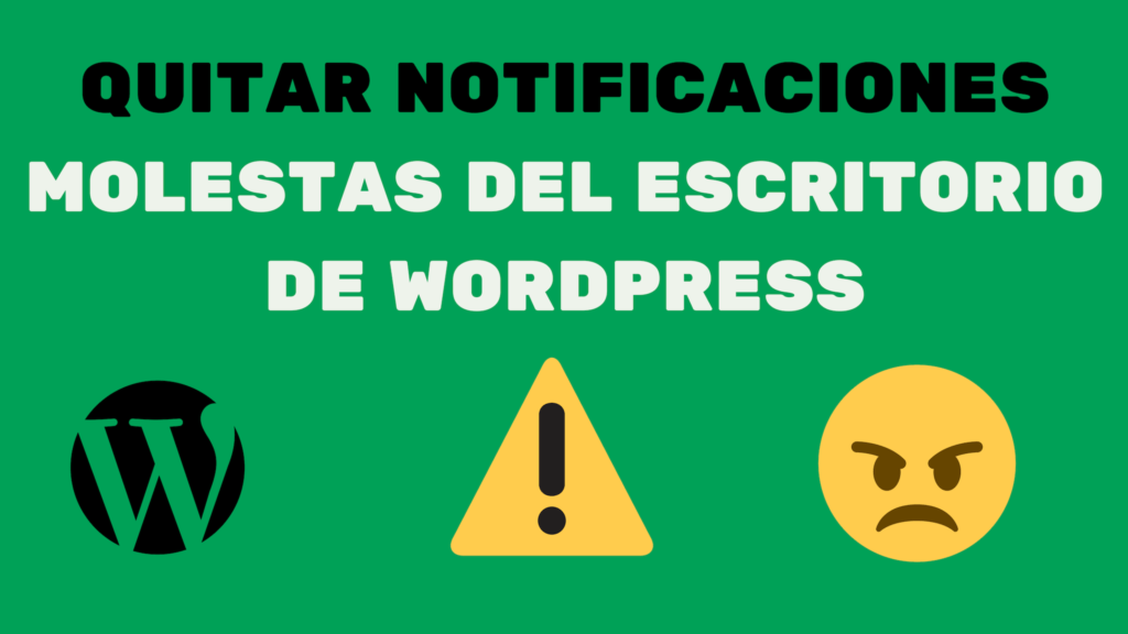 desactivar notificaciones wordpress