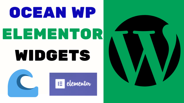 oceanwp elementor widgets