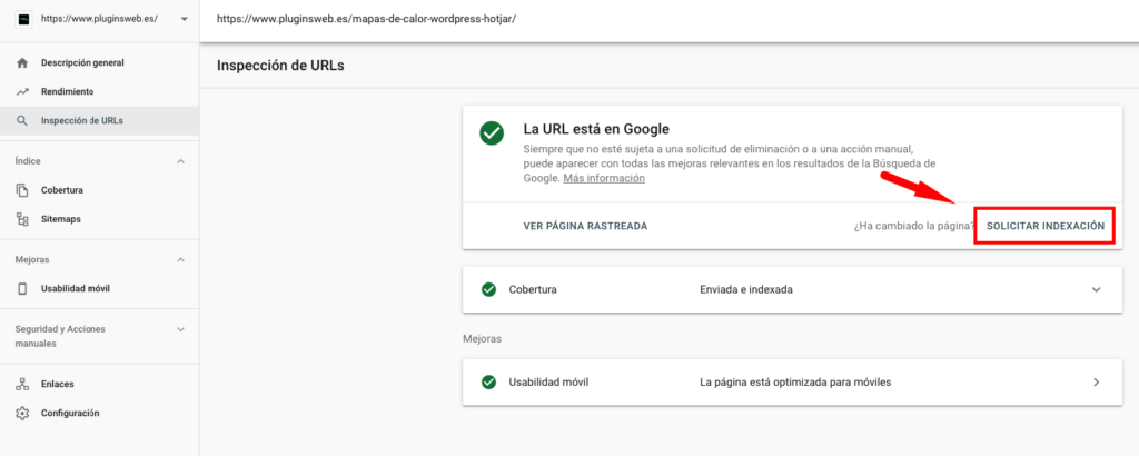 ✅Cómo Indexar una Página o Entrada Nueva en Google Search Console 1