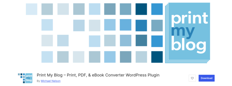 Print My Blog – Print, PDF, eBook Converter WordPress Plugin