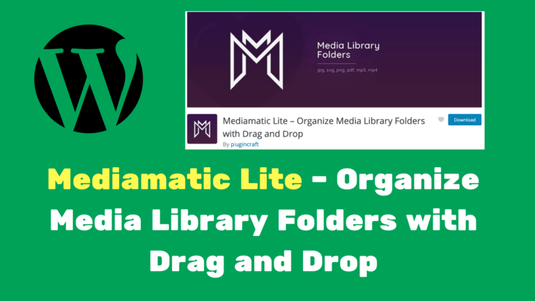 Mediamatic Lite – Organize Media Library Folders with Drag and Drop (1)