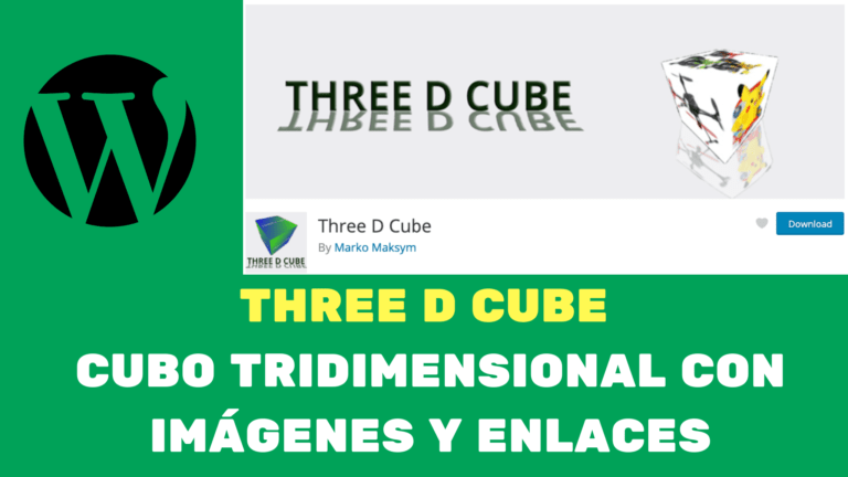 THREE D CUBE CUBO TRIDIMENSIONAL CON IMÁGENES Y ENLACES