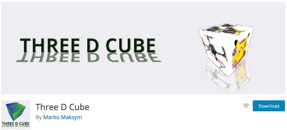 THREE D CUBE WORDPRESS PLUGIN