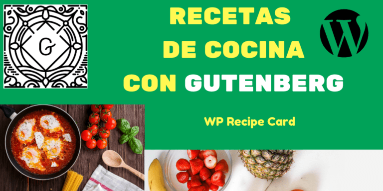 WP RECIPE CARD RECETAS DE COCINA WORDPRESS GUTENBERG PLUGIN