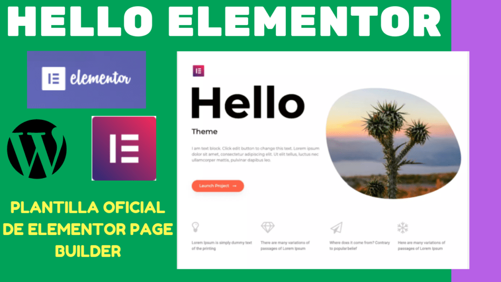 HELLO ELEMENTOR PLANTILLA OFICIAL DE ELEMENTOR PAGE BUILDER