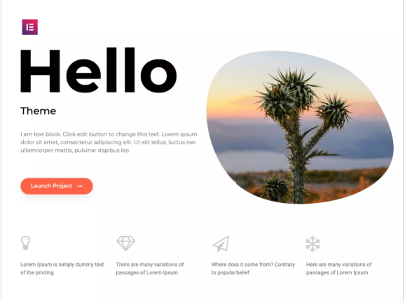 HELLO ELEMENTOR WORDPRESS THEME