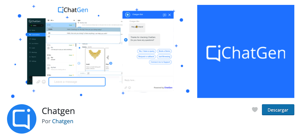 chatgen plugin wordpress chat sistema de chat