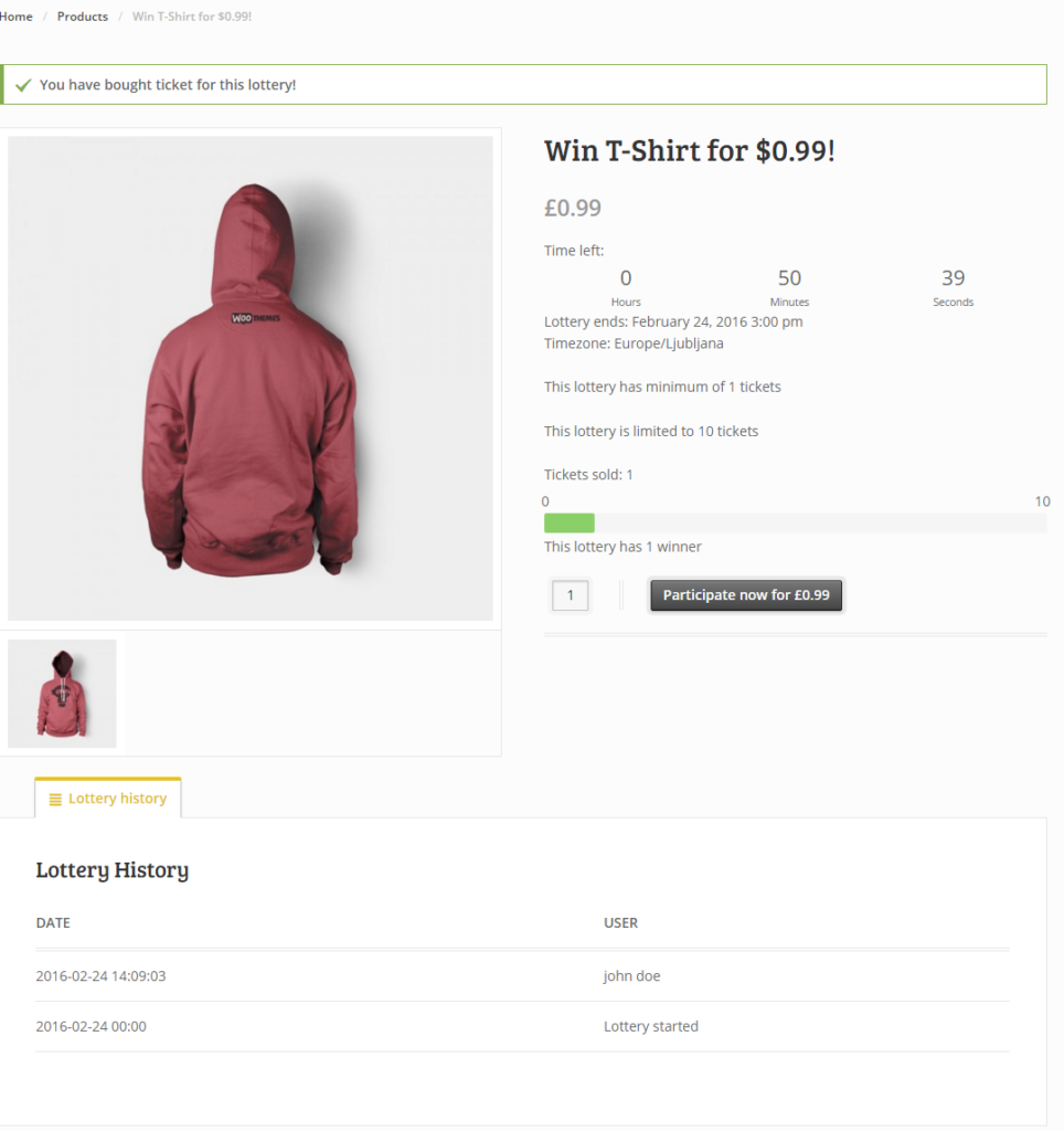 ✅ Woocommerce Lottery | Loterías y sorteos con WOOCOMMERCE 1
