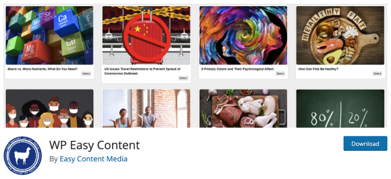 WP EASY CONTENT WORDPRESS PLUGIN