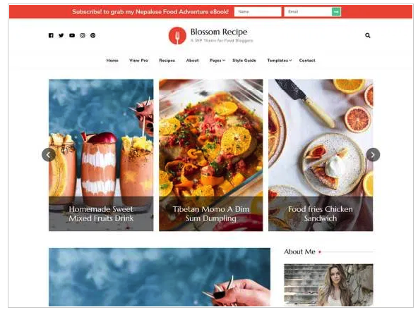 BLOSSOM RECIPE WORDPRESS TUTORIAL ESPAÑOL RECETAS DE COCINA BLOG