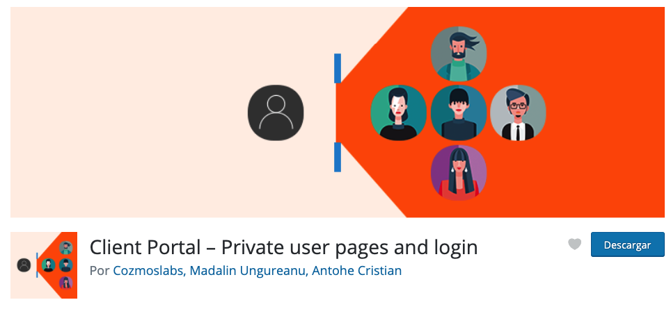 Client Portal – Private user pages and login wordpress plugin tutorial español