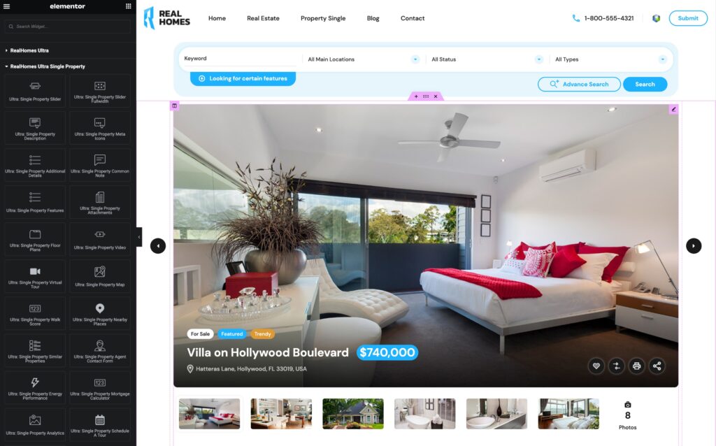 RH - Real Estate WordPress Theme elementor