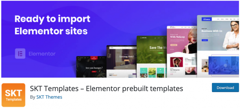 SKT Templates – Elementor prebuilt templates WORDPRESS PLUGIN