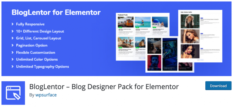 bloGlentor elementor page builder blog tutorial español wordpress plugin 2020