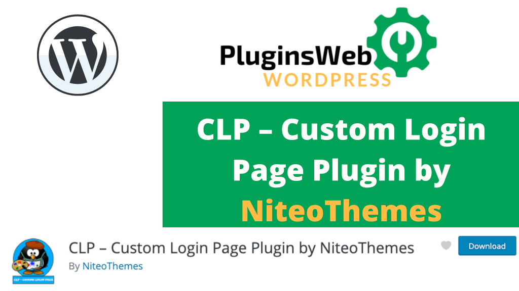 CLP – Custom Login Page Plugin by NiteoThemes