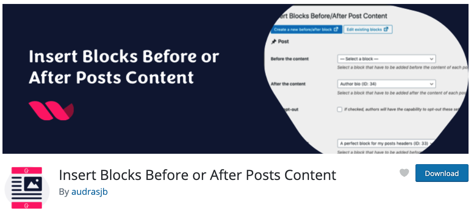 Insert Blocks Before or After Posts Content