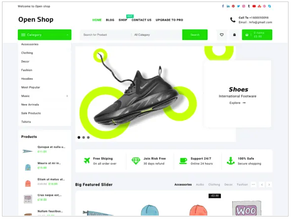 open shop wordpress theme tutorial español tema gratis