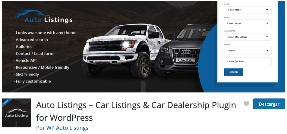 AUTO LISTINGS WORDPRESS PLUGIN WP AUTO LISTINGS TUTORIAL ESPAÑOL COCHES VEHÍCULOS MOTOS MOTOCICLETAS CARROS ALQUILER