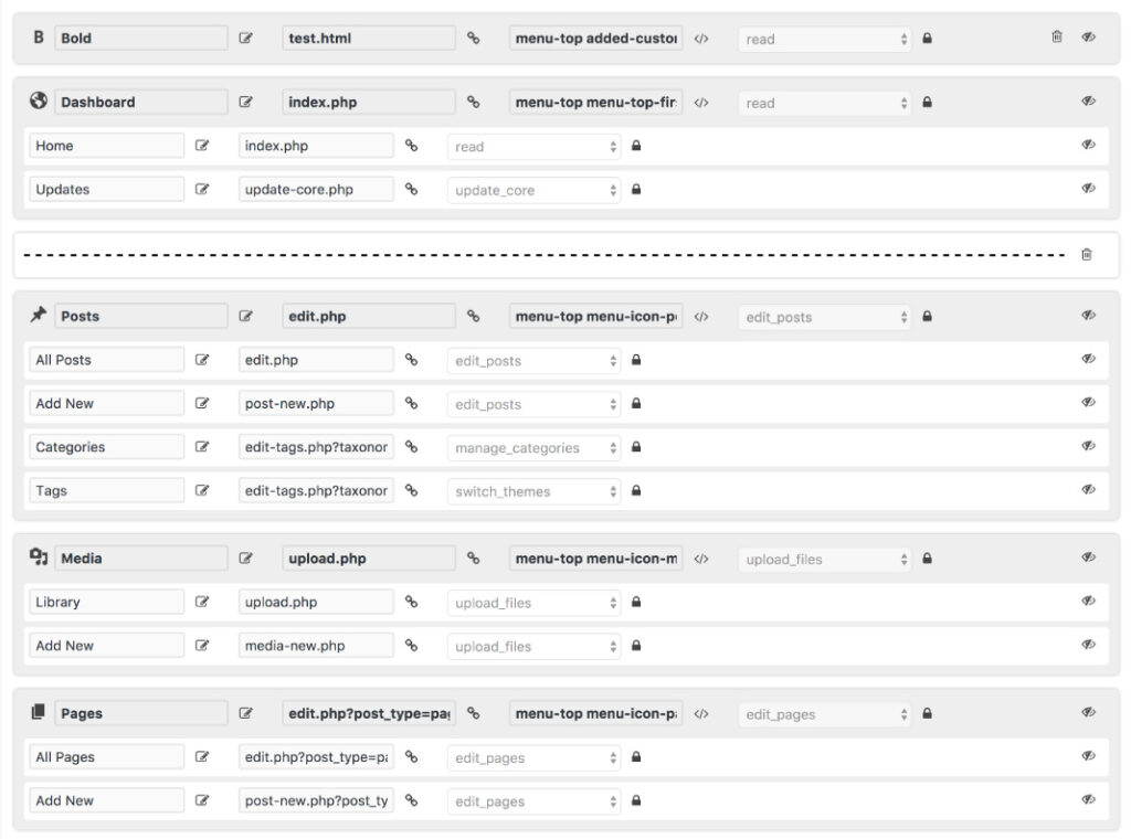 wordpress wp custom admin interface