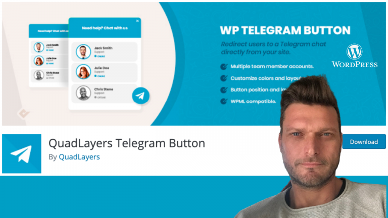 QUADLAYERS TELEGRAM BUTTON wordpress PLUGIN tutorial español 2021