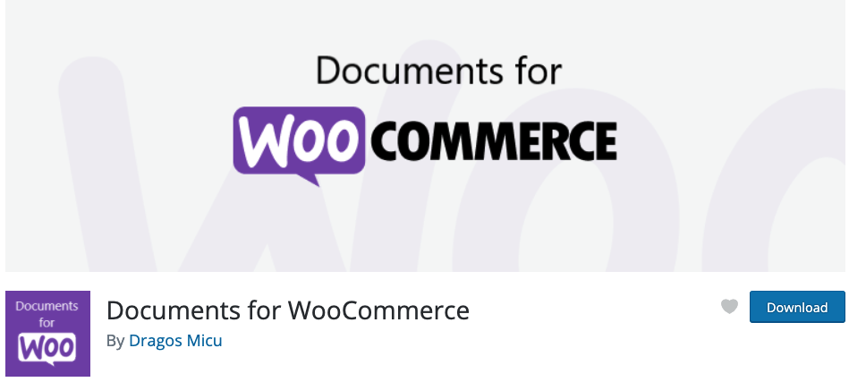 documents for woocommerce