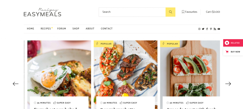 easymeals wordpress theme