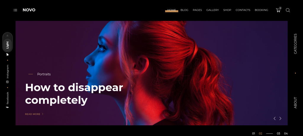 novo wordpress theme